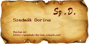 Szedmák Dorina névjegykártya