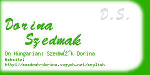 dorina szedmak business card